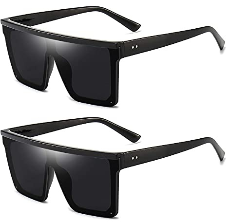 Dollger Sonnenbrille, UV400 Schutz Herren Damen Vintage Sonnenbrillen Sportbrille, Ultra-Leicht Rahmen Schutzbrille Rechteck Flat Top Retro Sunglasses, im Fahrerbrille, Autofahren, Golf Fahrradbrille