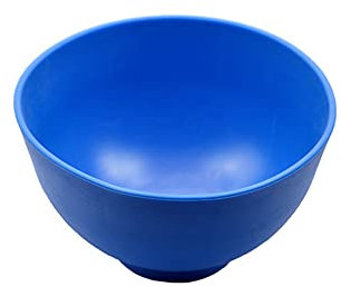 3Pcs Silicone Flexible Rubber Impression Mixed Alginate Bowl Mixing Bowls Blue, L
