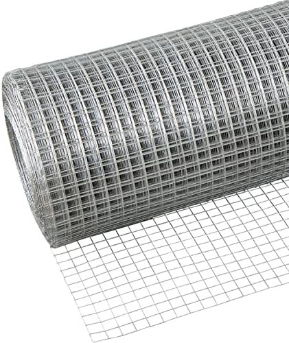 WUZMING 304 Stainless Steel Mesh, Welded Mesh Wire, Hardware Cloth, 12mm Hole Livestock Fencing Roll For Chickens, Rabbits, Dogs, Garden Fencing (Color : Silver, Size : 1x3m)