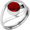 Jeweloporium 925 Silber Ringe für Damen Größe 58(18.5) Rot Rubin simuliert Stein Jahrgang Silber Ringe Weihnachten - Geschenk Solitär Schmuck