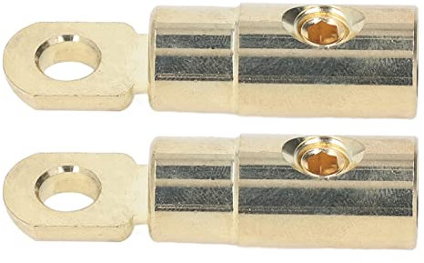 Capicorda Ad Occhiello, Terminale Ad Anello a Vite Connettore Capicorda Occhiello Morsetti Batteria Senza Saldatura Capicorda Elettrici 2PCS Estremità del Cavo della Batteria (4GA)