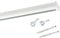 Deco-Raum Gardinenschiene auf Maß Aluminium Innenlauf eckig flach Deckenbefestigung Vorhangstange Flächenvorhang Schiene Innenlaufstange für Vorhänge mit Spannriegel weiss 120cm Round