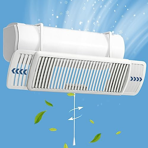Deflector de aire acondicionado de pared, Deflector de aire acondicionado universal, Deflector de parabrisas ajustable, Deflector de viento de aire acondicionado para ancianos y bebés,Blanco,UEMUSI
