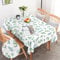 G-dake Tischdecke Abwaschbar Rechteckig, Wasserdicht Eucalyptus Blatt&Blumen Tischtuch Polyester Fleckschutz Garten Tischdecken für Draußen Küche Party Deko (110x140cm)