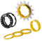 ICDKOYK Effiziente 14T Single Speed Schwungrad Adapter Kassetten Abstandshalter, einfache Installation, Gold, 14T