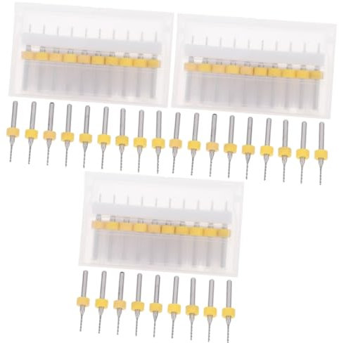 Angoily Lot De 30 Forets En Carbure De 1 0 Mm Pour Circuits Imprimés Moules En Plastique Et Fibre De Carbone
