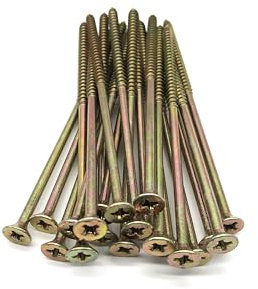 100 Pcs Box of Wood Screws 6mm x 150mm Double Countersunk Premium Easy Drive Woodscrews
