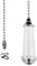 TXErfolg Pull Chain Extension with Ball Chain 85cm Length 8cm - Bathroom Light Pull Cord Handle Chrome for Toilet Ceiling Fan Switch (White)