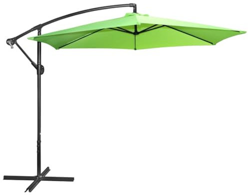 Meublorama Parasol déporté rond vert pomme diamètre 300cm