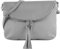 modamoda de T07L / T139L Damen Leder kleine Umhängetasche 2 Modelle handmade in Italy, Farbe:Telegrau