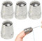 OIGWBPH 4 Stück, stabile Metall-Nähhüte mit kleinen Kerben, Metall-Fingerschutz, DIY-Näh-Fingerschutz, Vintage-Näh-Fingerhut, Fingerhut, Nähzubehör, Basteln für Stickereien