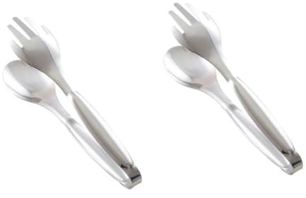 ABOOFAN 2St Kuchenzange Gebrauchszange Servicezange Koch Zange Buffetzange Kochklemme Besteck Zange Schlüsselanhänger-Beutel Geste Grillzange Lebensmittelzange Servierzange Edelstahlzange