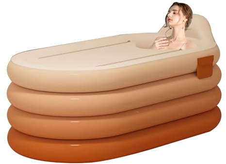 Baignoire gonflable avec pompe à air électrique, baignoire pliable pour adulte, baignoire gonflable pour douche, spa, vidange rapide pour intérieur ou extérieur (vert)