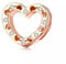 Rose Gold Love Heart Clip Charm Genuine 925 Sterling Silver Compatible With Pandora Reflexions Bracelet Reflections