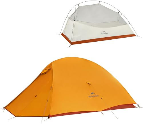 Naturehike Cloud up Base Backpacking Tent, Waterproof Lightweight 2 Person Tent for Camping, Double Layer Two Person Tent with Footprint