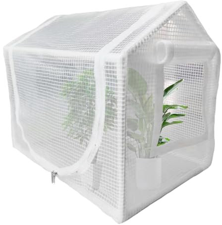 Gartengewächshaus – Tiny-Gartenhaus, Pflanzen-Sonnenschutz | Einfache Montage, UV-beständige, verdickte PE-Abdeckung mit aufrollbarem Fenster mit Reißverschluss, tragbares kleines Gewächshaus für den