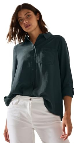 Cecil Damen B345661 Bluse, Slate Khaki, S EU