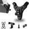 XSQD Menton de Support Casque Moto, Ensemble 5 Pièces Support de Caméra Fixe, Ceinture Menton Casque Moulé en Une Seule, Supports Boucle Fixation Anti-Choc Antidérapant, Accessoires Moto Camera