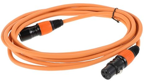 jojofuny Microphone Xlr Cable Braided Orange for Pa System Speaker Amp Guitar Patch Cables Mic Wire Xlr Audio