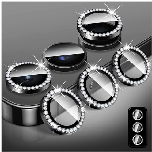 LucBuy Diamond Camera Lens Protector for Samsung Galaxy Z Fold 7, Bling Tempered Glass Back Camera Cover Screen Protector, Individual Aluminum Metal Protective Rings Film Stickers