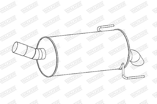 WALKER 24317 Endschalldämpfer ohne Anbauteile Kompatibel mit OPEL ZAFIRA B A05