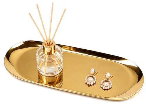 Tablett Gold, Goldenes Tablett, Deko Tablett, Gold Serviertablett