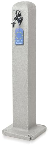 YourCasa Stoneflow Wassersäule Garten Granit-Optik | Wasserzapfsäule Poller mit Wasserhahn | 90 cm Standbrunnen Zapfstelle Außenbereich | Witterungsbeständig Frostsicher UV-stabil (Sandstein)