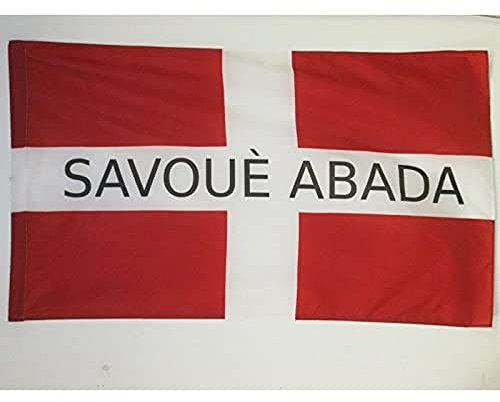 AZ FLAG - Drapeau Savoie Indépendantiste - 90x60 cm - Drapeau Savoyard Libre 100% Polyester Avec Fourreau et Cordelette - Pavillon 50 g