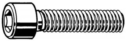 25 Vis BTR Inox A2 6 pans creux 2 x 5 mm