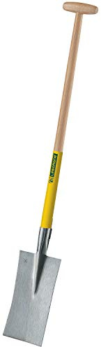 Leborgne, Louchet Nord Duopro 28 cm, Manche bois béquille certifié PEFC 100% (90cm), Tête Acier Trempé, Repose-Pieds, Lame nervurée, Douille pleine soudée, Collerette de renfort de la douille