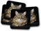 Lot de 4 Dessous-de-verre Sous Verre Repose Verre pour Chat en Forme de Chat Motif Chat