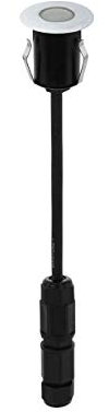 EGLO LED Bodeneinbauleuchte Tronto, 1 flammige Einbauleuchte, Wegelampe aus Edelstahl, Kunststoff, Farbe: Silber, schwarz, IP67