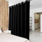 PONY DANCE Schwarze Blickdichte Gardinen für Große Fenster 1 Stück H 240 x B 254 cm Thermo Vorhänge Hitzeschutz & Energiesparen Raumtrenner Vorhang Blickdicht Schiebevorhang mit Ösen