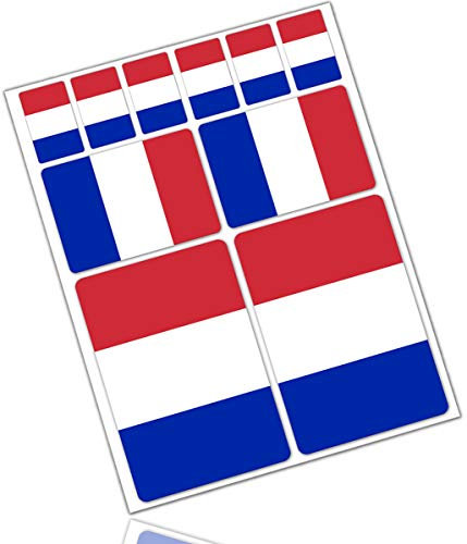 Biomar Labs 10 x PVC Autocollant Voiture Auto Moto Drapeau National Français France Francia Flag D 22
