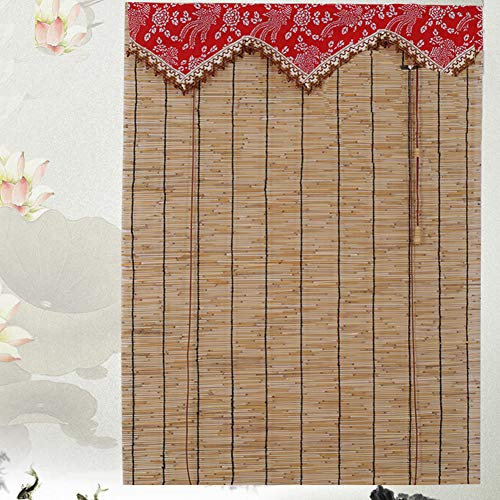 Bambusrollo,Reed Vorhang,Raffrollo Fenster Sichtschutz,Draussen Dekoration,Natürliche Garten Terrasse,(Farbe Größe kann Angepasst Werden)