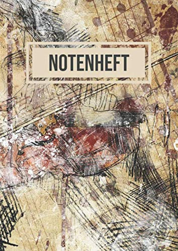 Notenheft: 120 Seiten | DIN A4 Format | 14 Systeme pro Seite | Blanko Notenblock | Großes Format für Musiker