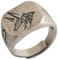 Vintage 925 Sterling Silber ägyptischer Gott des Todes Pharao Wache Anubis Ring Graviert das Auge von RA und Ankh Kreuz für Herren Damen Offen Verstellbar