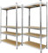 ECD Germany 2x Étagère de Rangement - 160x80x40 cm - Charge jusqu'à 320kg - en Métal Galvanisé - 4 Panneaux MDF Réglables en Hauteur - Étagère de Stockage Rayonnage - Étagère de Garage d'Atelier