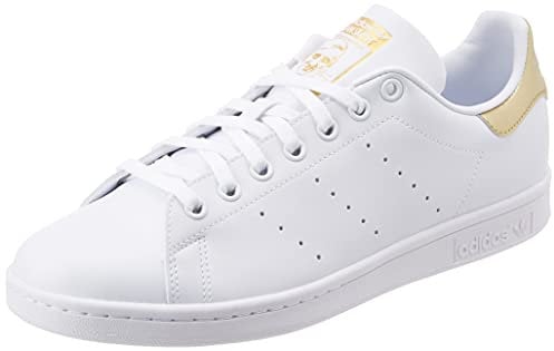 adidas Stan Smith W, Scarpe da ginnastica alte Donna, Full White White Gold Met Back, 36 2/3 EU