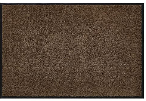 andiamo Premium-Fußmatte Wash & Clean - langlebige Schmutzfangmatte Hauseingang - als Fußmatte innen oder als Fußabtreter im überdachten Außenbereich - saugstarker Fußabstreifer 90 x 120 cm Braun