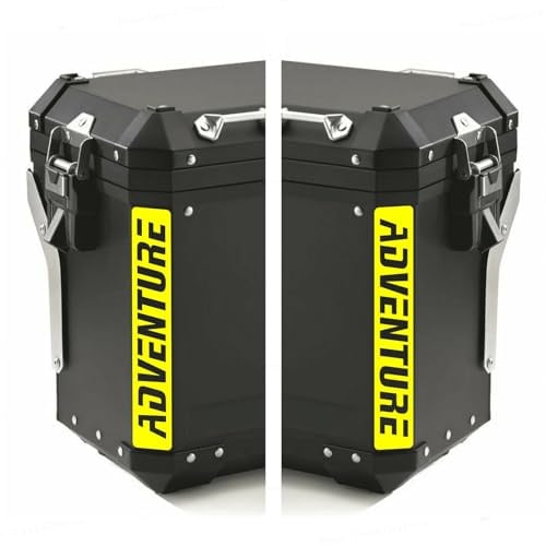 2pz ADESIVI FLUORESCENTI compatibili con Motorrad R 1200 1250 1150 F 800 650 F700 GS A R1200GS R1200 per Touratech Motorcycle Aluminium Panniers VALIGIE LATERALI (giallo fluo)