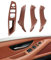Hacreyatu LHD Autotürgriff Rot Braun Innentürgriff Kompatibel Mit B-MW 5er F10 F11 F18 525d 530d 528i 535i 550i 2010-2016 (Türgriff Set (4 Stk.))