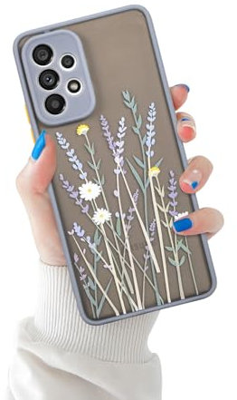 Ownest Schutzhülle für Samsung A53 5G, Silikon, TPU, transparent, Blumenmotiv, 3D-Design, für Damen und Mädchen – Blumen