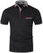 LIUPMWE Poloshirt Herren Kurzarm Baumwolle mit Brusttasche Polohemd Regular Fit Basic Streifen Tennis Golf T-Shirt,3XL,schwarz 1