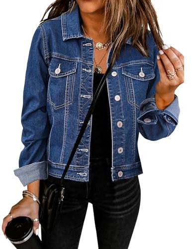 Vetinee Womens Jacket Fall Chaqueta De Invierno Para Mujer Chaquetas Elegantes Woman's Winter Light for Women Nightfall blue Size X-Large Fits UK 20 to 22 (UK-NE851168-OW-5-XL-UK)
