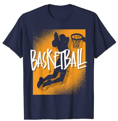 Dunking Basketball Spieler Korbleger Basketball Silhouette T-Shirt
