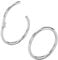 Body CAC 2PCS-20G(0.8mm) 8mm Nose Ring, Medical Implant Grade 316L Surgical Steel Segment Clicker Hinged Silver Tone Hoop Piercing Lip Helix Cartilage Rook Rings Earrings