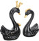 Cabilock 1 Paar Schwan-Ornamente Schwan Figur Tier Schwanenfiguren Für Den Garten Paar Schwan Ornamnet Schwanenstatue Handwerk Weiße Schwanfiguren Dekoration Armaturenbrett Liebhaber Harz