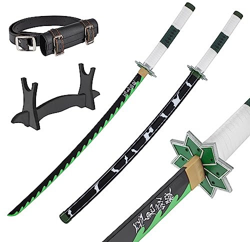 Bambus Anime Katana Cosplay Schwert, Katana Inspiriert Demon Slayer Schwert 105cm / 41 Zoll Hashira Pillars & Protagonist Katana, eine Vielzahl von Stilen zur Auswahl (Sanemi Shinazugawa)