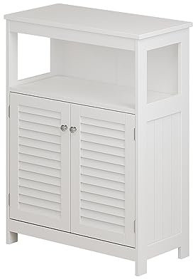 Vicco Midischrank Weiß Riad 60x80x30 cm - Die Badezimmermöbel, Schlichte Linienführung für Moderne Badezimmer
